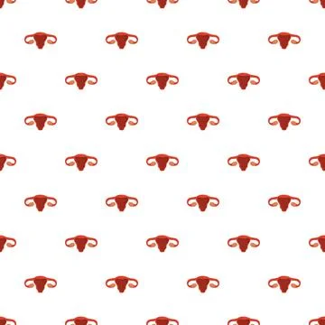 Female reproductive system uterus pattern medicine background Illustrazione stock