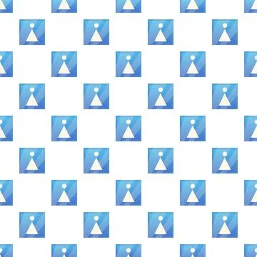 Female restroom symbol pattern representing ladies' wc access Illustrazione stock