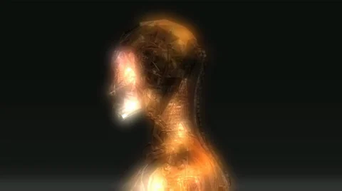 Female robot animation Stock Footage 28746484