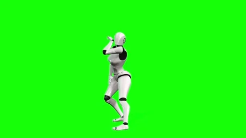 A female robot dancing alone Stock Footage 226599731