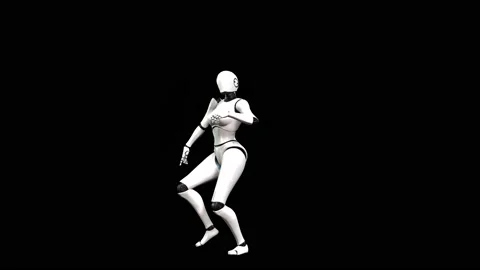 A FEMALE ROBOT DANCING JOY A STYLE OF MUSIC CALLED TOXI DANCE Stock Footage 226559442