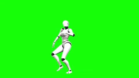 A FEMALE ROBOT DANCING JOY A STYLE OF MUSIC CALLED TOXI DANCE Stock Footage 226559449