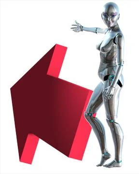 A female robot Stock Illustration