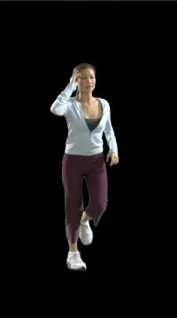 Female Runner in Clothes Change Stock Footage 79918
