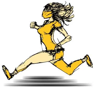 Female runner Stock Illustration