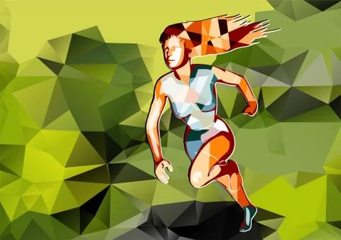Female runner Stock Illustration