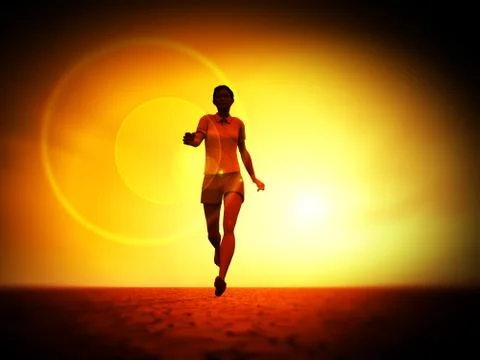 Female Runner Stock Illustration