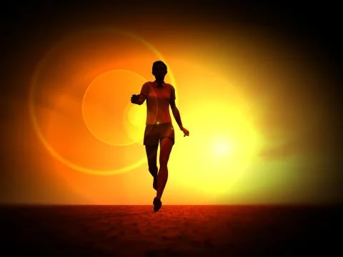 Female Runner Stock Illustration