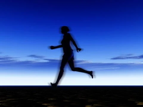 Female Runner Stock Illustration