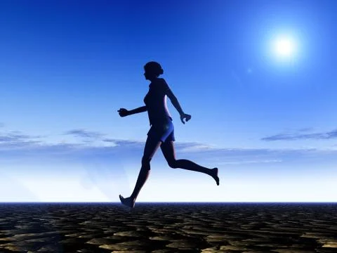 Female Runner Stock Illustration