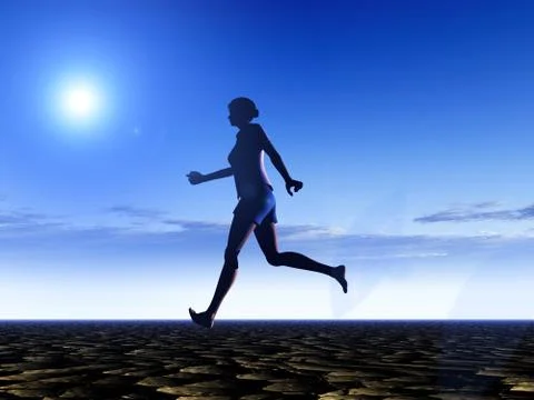 Female Runner Stock Illustration