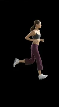 Female Runner in Profile Stock Footage 79793