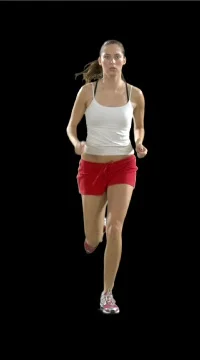 Female Runner towards Camera Stock Footage 79873