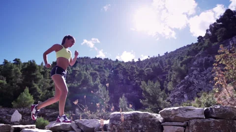 Female Running In Slow Motion Видео 35788084