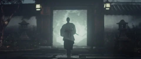 Female Samurai Practice with Sword Stock Footage 321011196