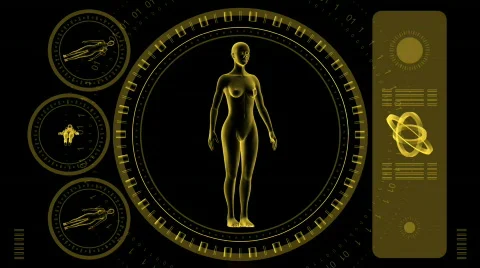 Female Scan Background - Hi-tech 11 (HD) 動画素材 618102