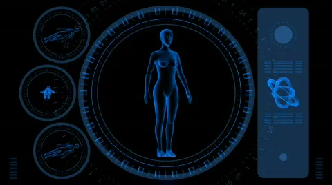 Female Scan Screen - Hi-tech 12 (HD) 動画素材 618174