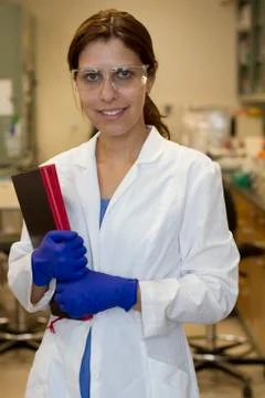 Female scientist in lab Stock Photos