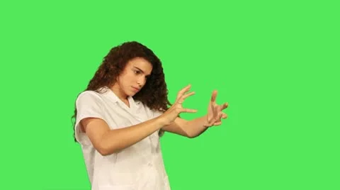 Female scientist making hand gesture Stock Footage 12159404