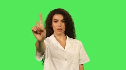 Female scientist making hand gesture Stock Footage 12159409