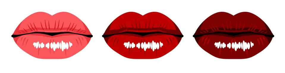 Female seductive lips Stock Illustration