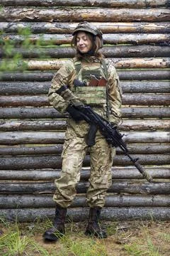 Female serviceman Stock Photos