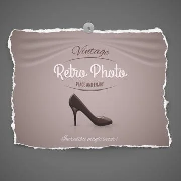 Female shoe on background Stock Illustration
