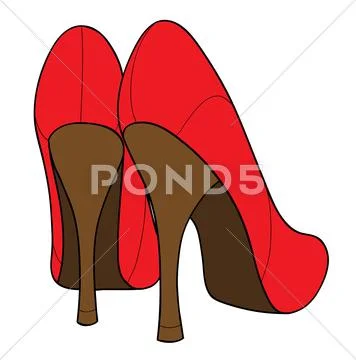 Female shoes Stock Illustration