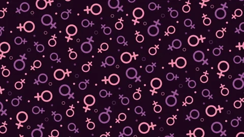 Female sign purple background pattern Stock Footage 114319469