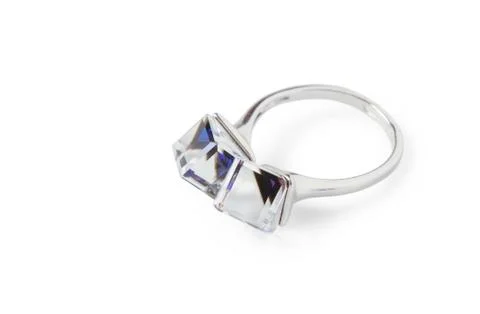 Female silver ring Stock Photos
