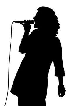 Female singing Stock Illustration