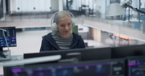 Female Software Developer Working in Office Stock Footage 296182686