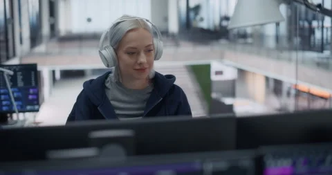 Female Software Developer Working in Office Stock Footage 296182801