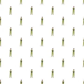 Female soldier uniform pattern seamless background design Stock-Illustration