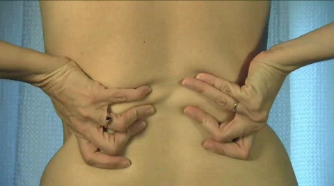 Female sore back Stock Footage 580559