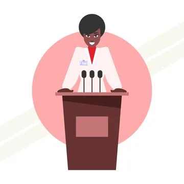 Female-speaker Stock Illustration