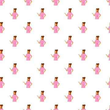 Female speaking character pattern vector illustration background Stock Illustration