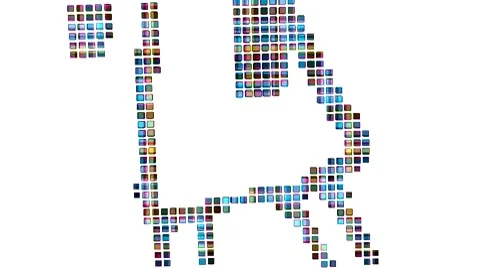 Female squares walking Stock Footage 8577494