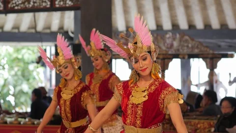 Female Srimpi dancers in Kraton Palace i... | Stock Video | Pond5