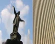 Female Statue Fountain 02 SD Footage
