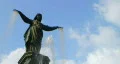 Female Statue Fountain HD Footage
