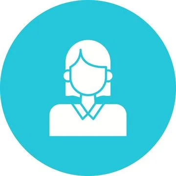 Female Student icon vector image. Illustrazione stock