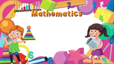 Female Students with Calculator and Math Toys Stock Footage 250928892