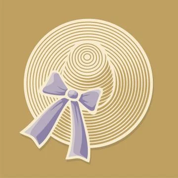 Female summer hat Stock Illustration