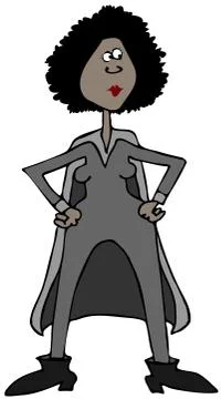 Female Superhero Stock Illustration