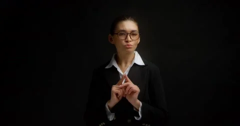 A female supervisor selects a candidate for the position. chooses you Stock Footage 171820649