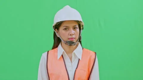 A female supervisor shaking her head "no," rejecting an unsafe action Stock-Footage 331627088