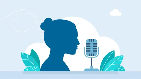 Female support operator silhouette. Customer service agent. Girl silhouette, mic Stock Footage 339288290