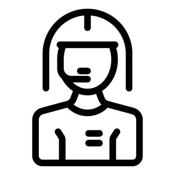 Female support operator wearing headset working from home イラスト素材
