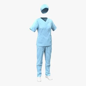 Female Surgeon Dress 11 3D Model 3D Model